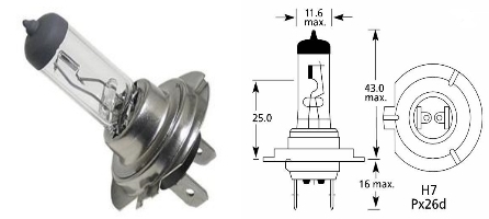 H7 12V 55W halogen lampe Halter abblendlicht kopf licht Basis Für